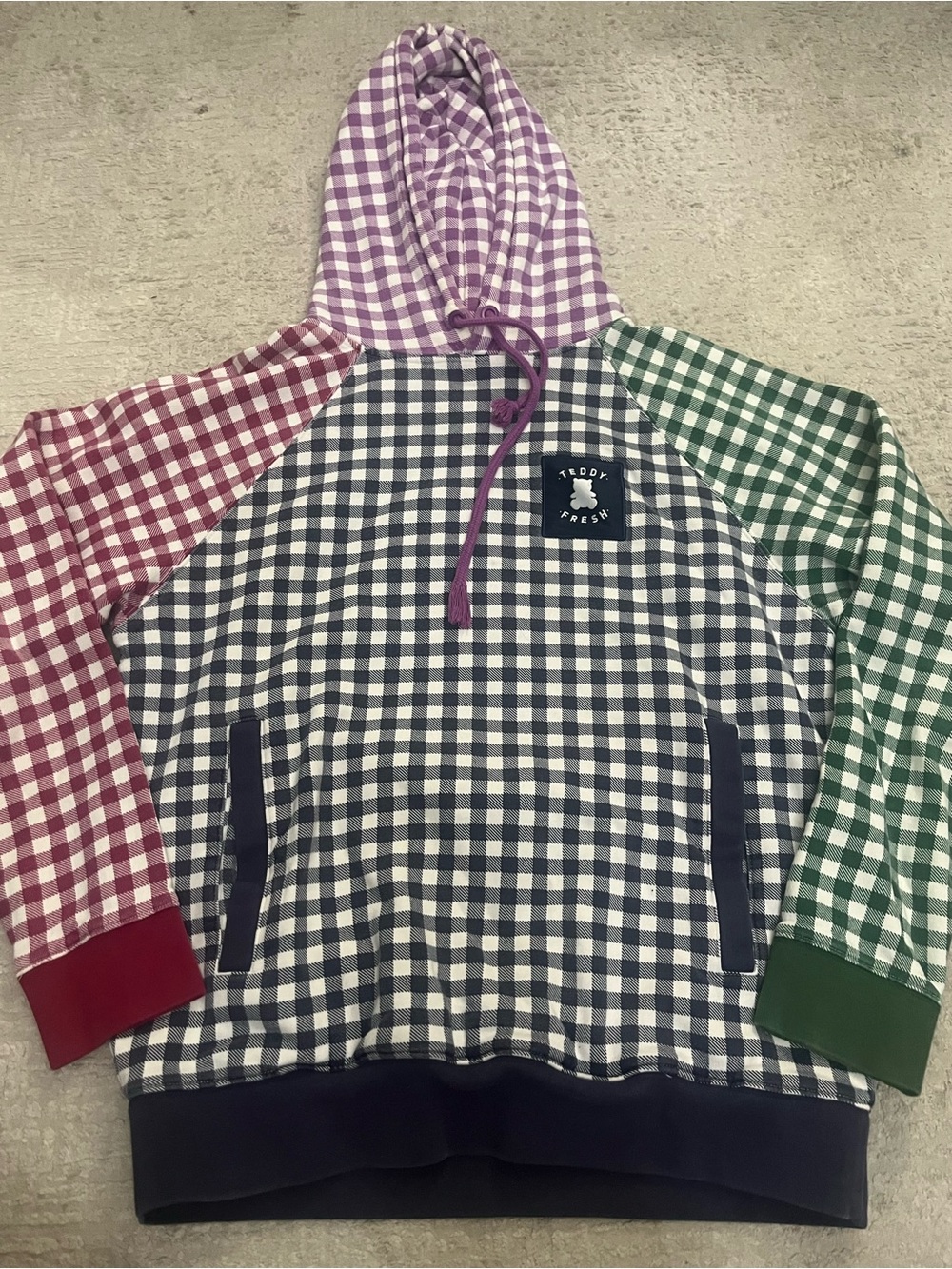 Teddy Fresh Checkered Cottage Multicolor Hoodie